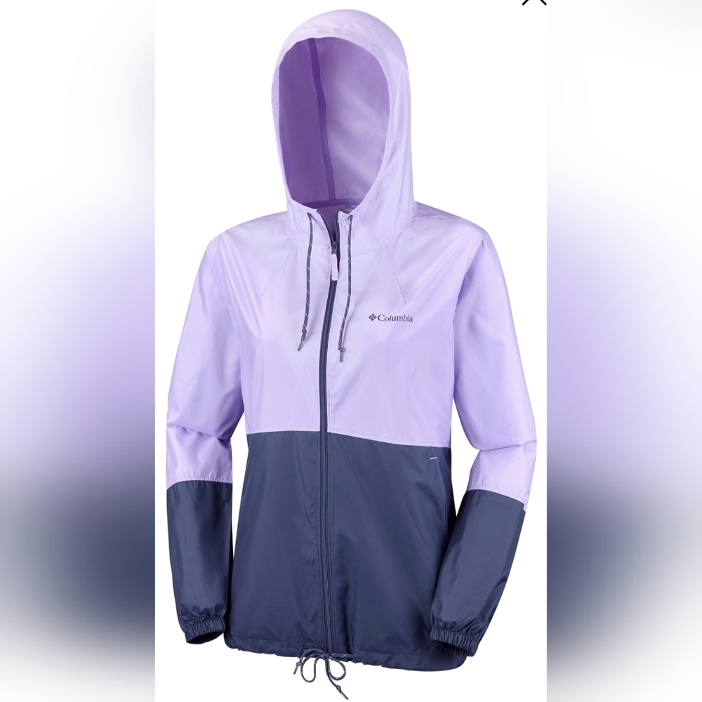 Columbia Flash Forward Hood Colorblock Windbreaker Jacket Size S Used Excellent - Picture 3 of 7